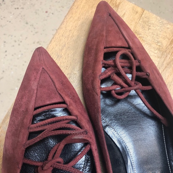 Balenciaga wine suede flats - Picture 4 of 5
